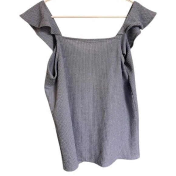 Nine West Lavender Ruffle Sleeveless Top - Size M - Picture 2 of 3